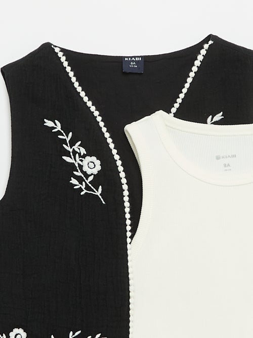 Completo canotta + cardigan senza maniche - Kiabi