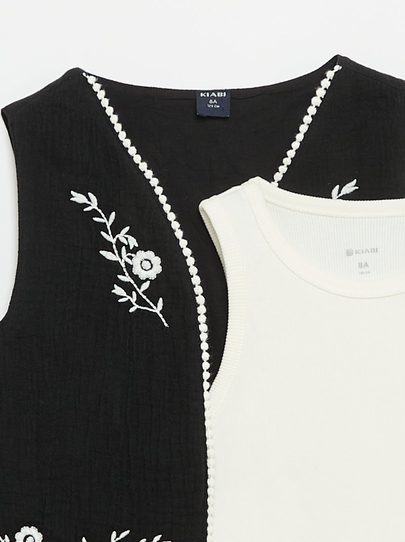 Completo canotta + cardigan senza maniche Nero - Kiabi