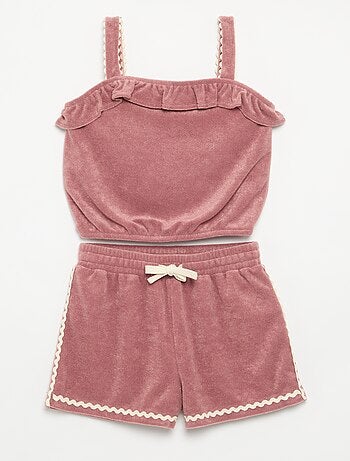 Completo canotta e shorts in spugna - 2 pezzi
