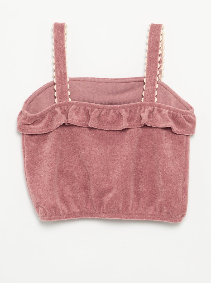 Completo canotta e shorts in spugna - 2 pezzi Rosa - Kiabi