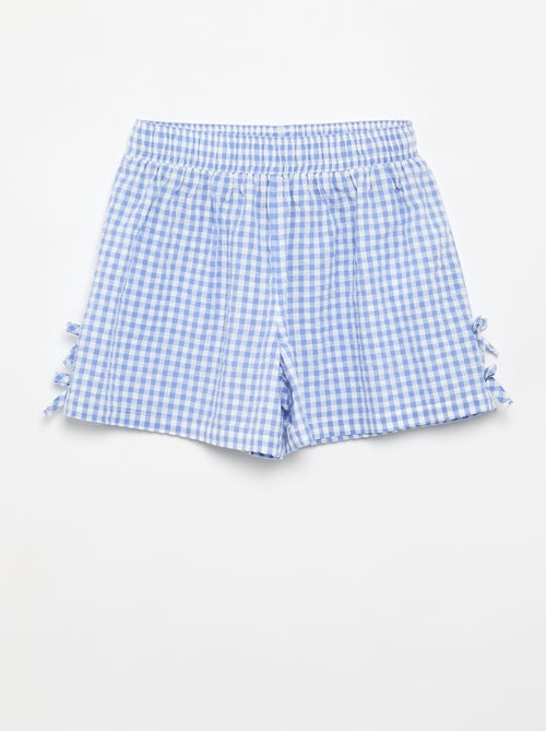 Completo canotta + pantaloncini a motivo Vichy - 2 pezzi - Kiabi