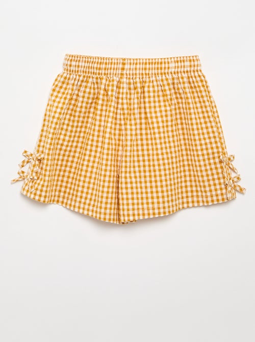 Completo canotta + pantaloncini a motivo Vichy - 2 pezzi - Kiabi