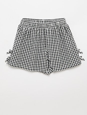 Completo canotta + pantaloncini a motivo Vichy - 2 pezzi