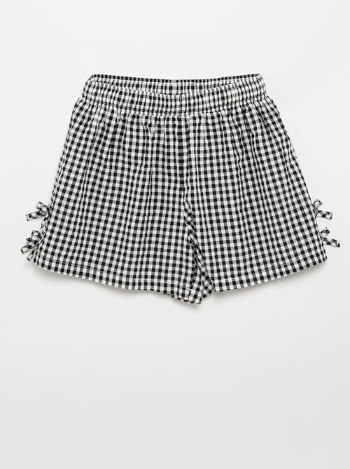 Completo canotta + pantaloncini a motivo Vichy - 2 pezzi - Kiabi