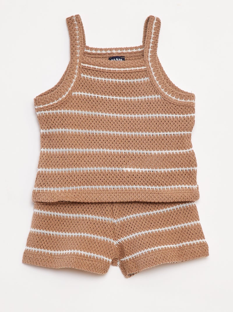 Completo canotta + shorts - 2 pezzi Beige - Kiabi