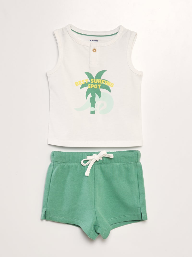 Completo canotta + shorts - 2 pezzi BIANCO - Kiabi