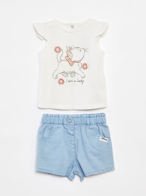 Completo canotta + shorts con stampa 'Minou' - Kiabi