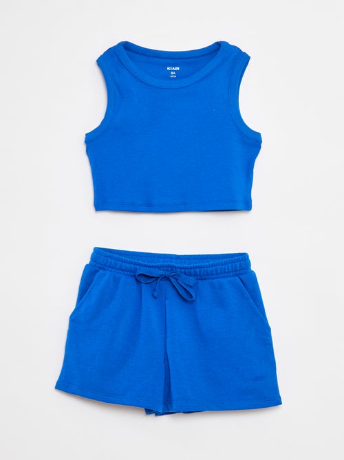 Completo canotta + shorts tinta unita - 2 pezzi - Kiabi