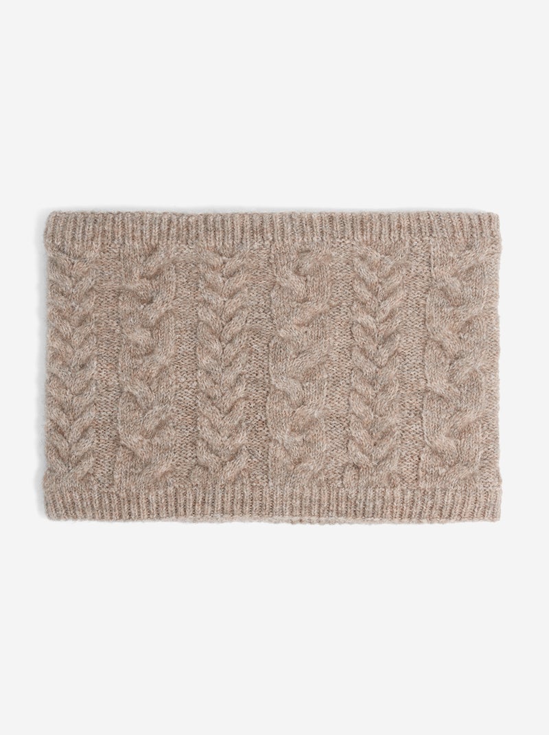 Completo cappello in maglia + scaldacollo - 2 pezzi Beige - Kiabi