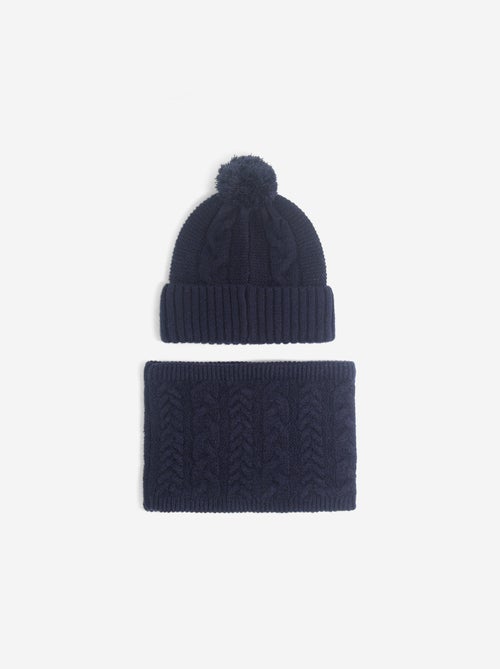 Completo cappello in maglia + scaldacollo - 2 pezzi - Kiabi Completo cappello in maglia + scaldacollo - 2 pezzi - Kiabi