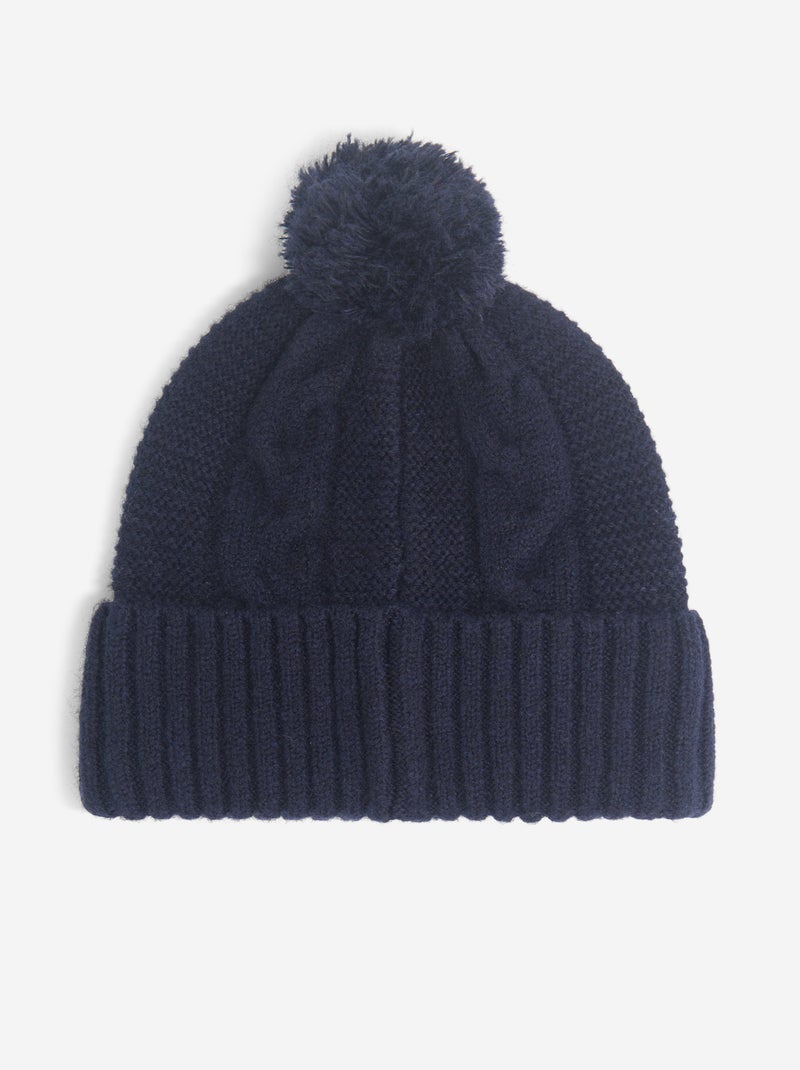 Completo cappello in maglia + scaldacollo - 2 pezzi Blu - Kiabi