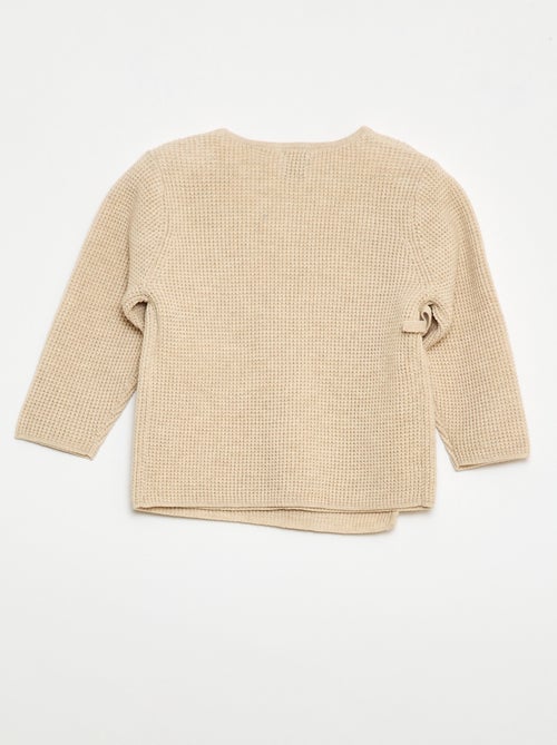 Completo cardigan a cuore + leggings in maglia - 2 pezzi - Kiabi