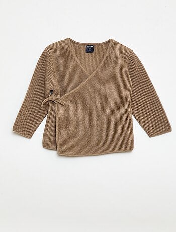 Completo cardigan a cuore + leggings in maglia - 2 pezzi