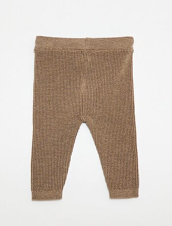 Completo cardigan a cuore + leggings in maglia - 2 pezzi