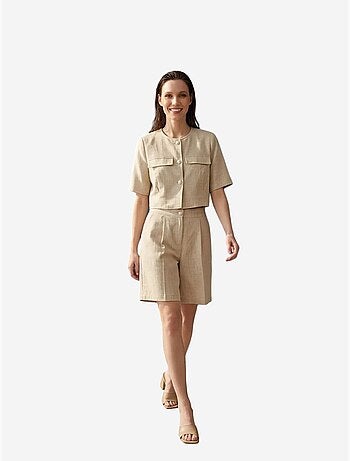 Completo con camicia e shorts in popeline di cotone my fashion