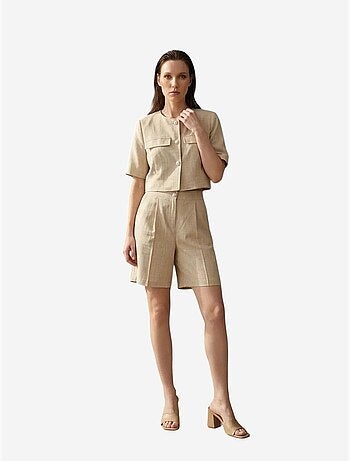 Completo con camicia e shorts in popeline di cotone my fashion