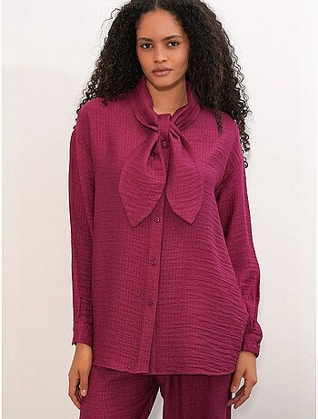 Completo con camicia testurizzata e pantaloni a gamba ampia bdart