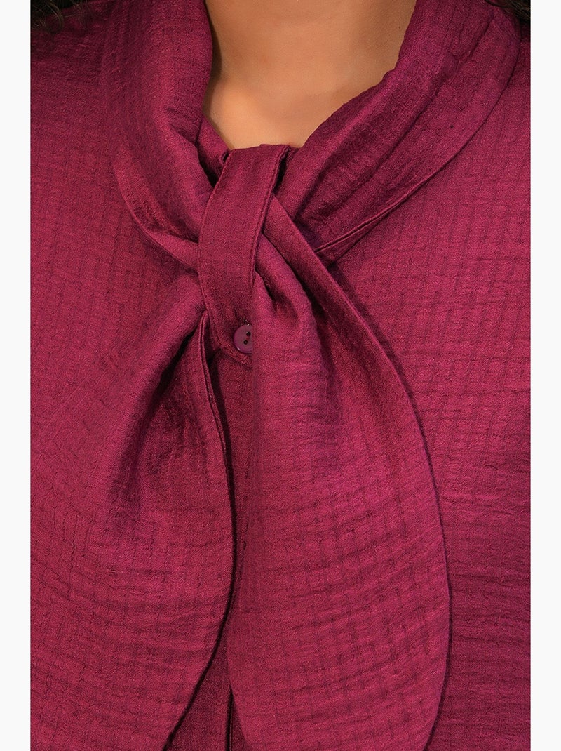 Completo con camicia testurizzata e pantaloni a gamba ampia bdart Magenta - Kiabi
