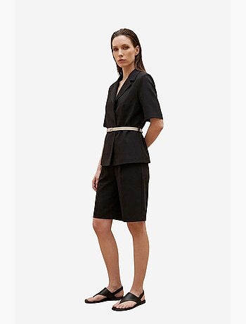 Completo con giacca corta e pantaloni a gamba ampia con cintura my fashion