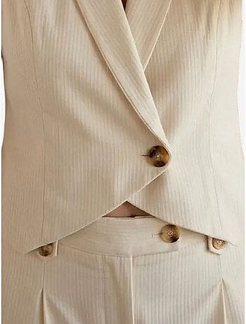 Completo con gilet senza maniche e pantaloni a gamba ampia my fashion