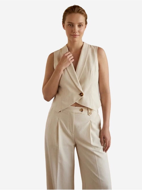Completo con gilet senza maniche e pantaloni a gamba ampia my fashion - Kiabi