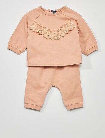 Completo con joggers in tessuto felpato - 2 pezzi - Kiabi
