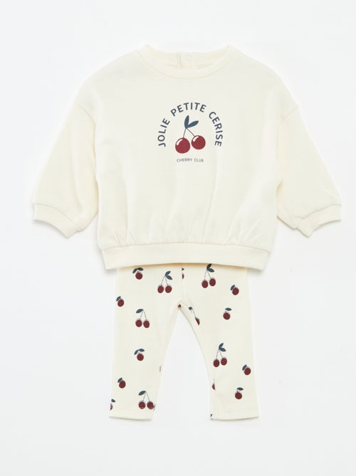 Completo con joggers in tessuto felpato felpa + joggers - 2 pezzi - Kiabi