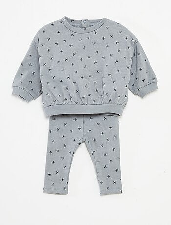 Completo con joggers in tessuto felpato felpa + joggers - 2 pezzi