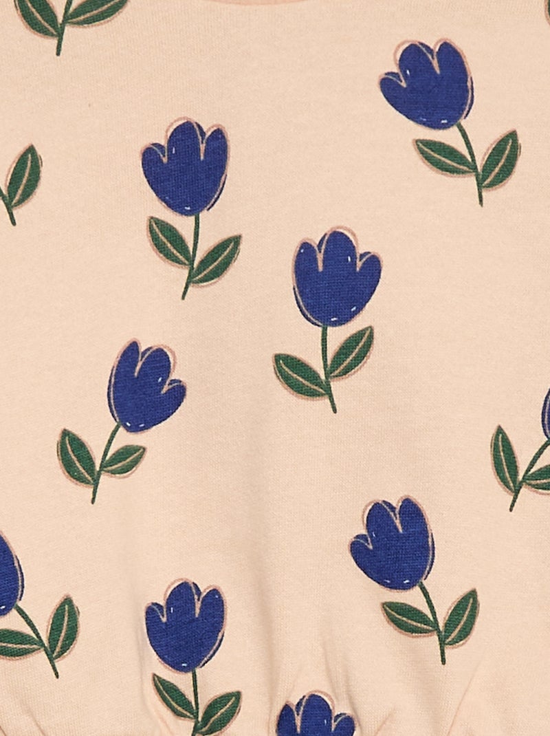 Completo con joggers in tessuto felpato felpa + joggers - 2 pezzi Rosa - Kiabi