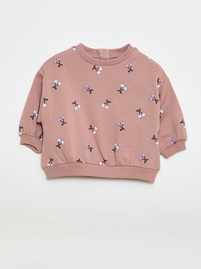 Completo con joggers in tessuto felpato felpa + joggers - 2 pezzi Rosa - Kiabi