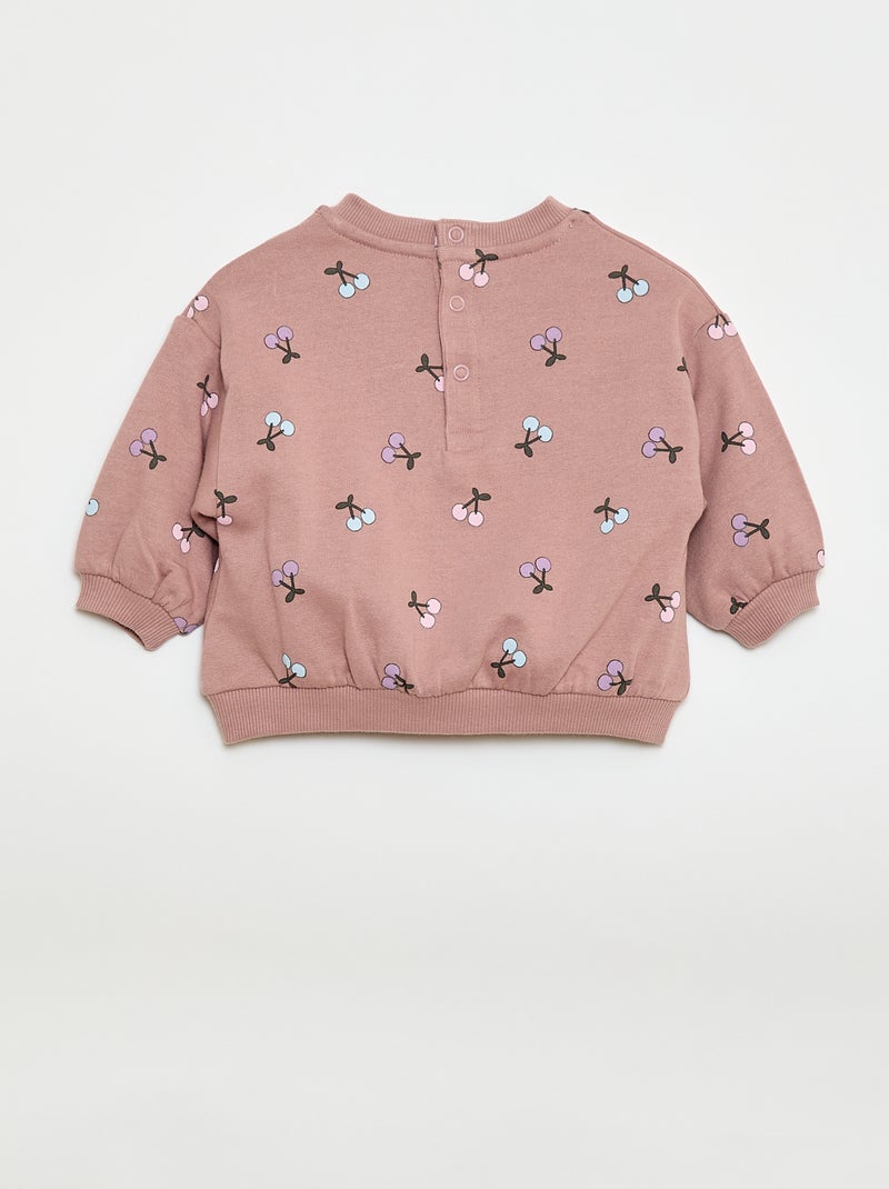 Completo con joggers in tessuto felpato felpa + joggers - 2 pezzi Rosa - Kiabi