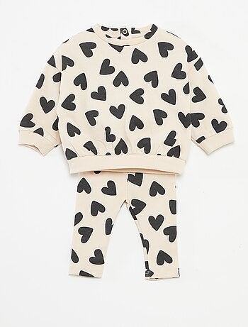 Completo con joggers in tessuto felpato felpa + joggers - 2 pezzi