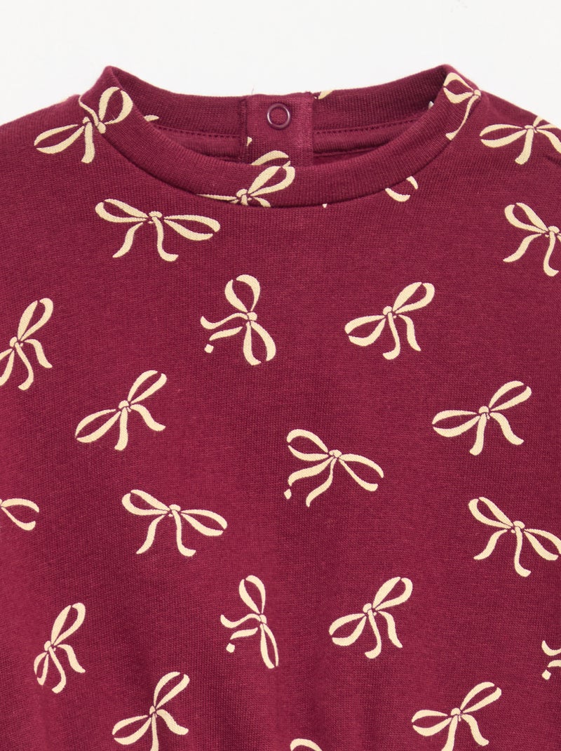 Completo con joggers in tessuto felpato felpa + joggers - 2 pezzi Rosso - Kiabi