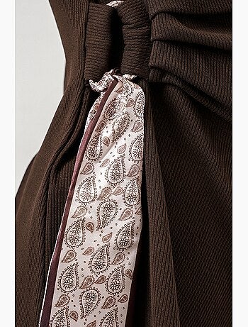 Completo coordinato a coste con girocollo e pantaloni ampi bdart