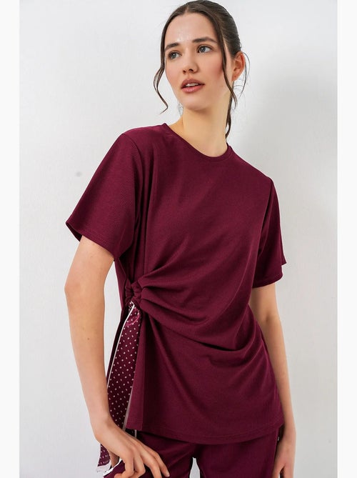 Completo coordinato a coste con girocollo e pantaloni ampi bdart - Kiabi