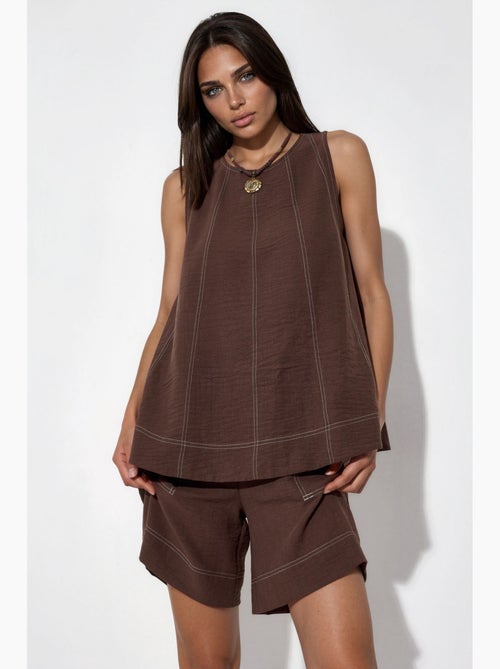 Completo coordinato relax fit con dettagli di impunture hiccup - Kiabi