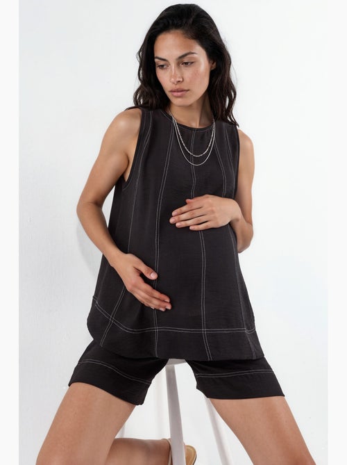 Completo coordinato relax fit con dettagli di impunture hiccup - Kiabi Completo coordinato relax fit con dettagli di impunture hiccup - Kiabi