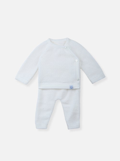 Completo coprifasce e pantaloni nido d'ape per neonato - Kiabi