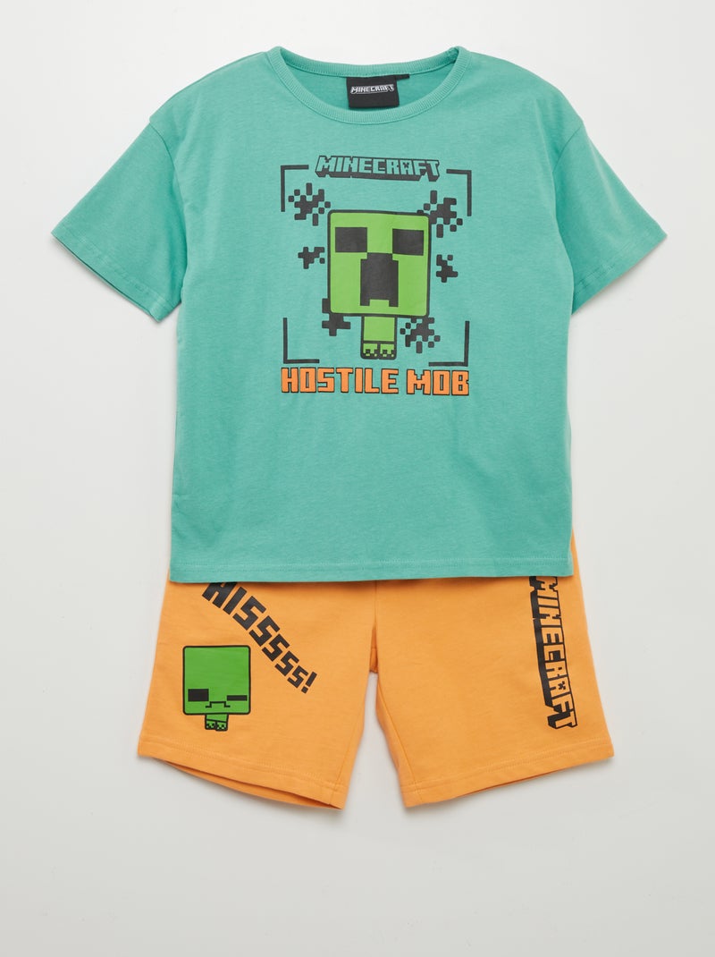 Completo corto 2 pezzi 'Minecraft' ARANCIONE - Kiabi