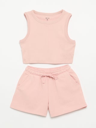 Completo corto shorts + canotta - 2 pezzi