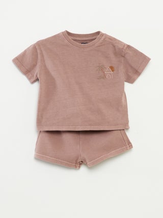 Completo corto shorts + t-shirt - 2 pezzi