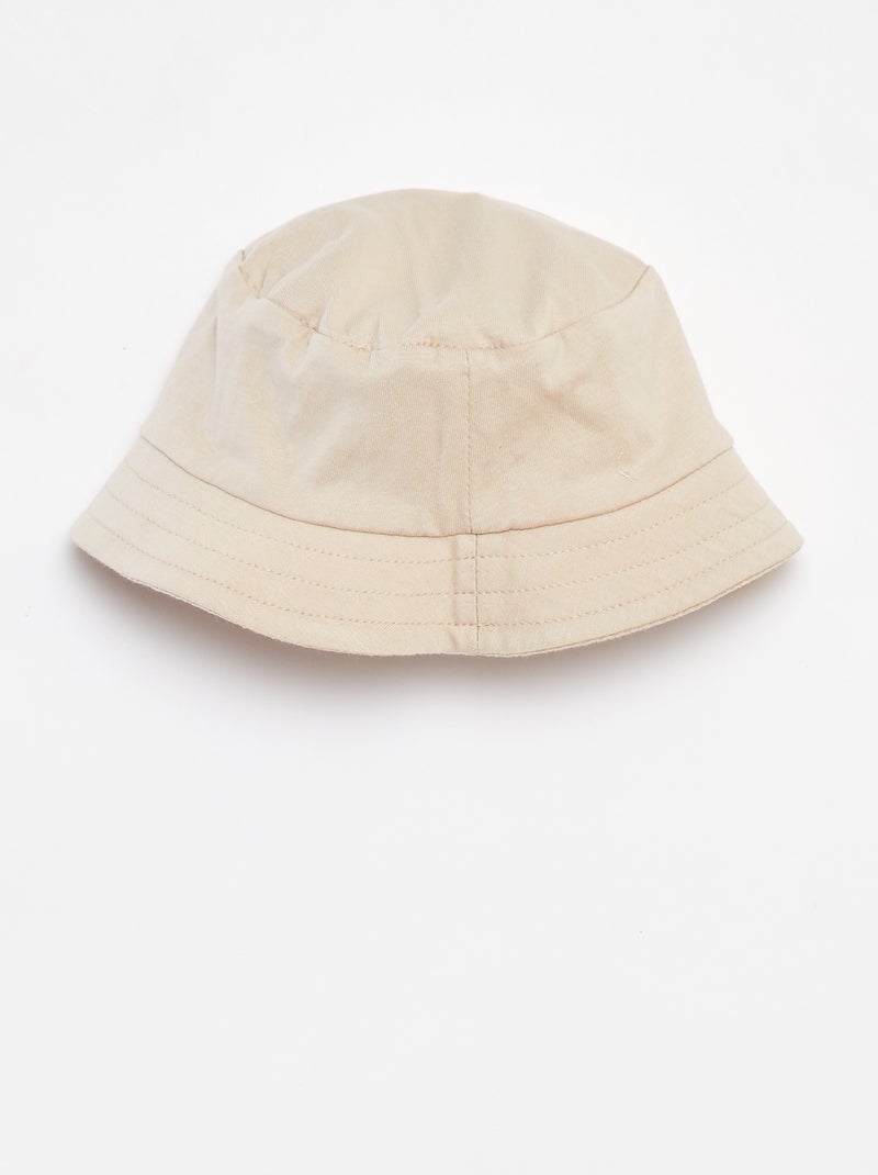 Completo corto t-shirt + shorts + cappellino bob - 3 pezzi BEIGE - Kiabi
