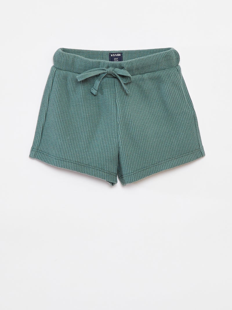 Completo corto t-shirt + shorts + cappellino bob - 3 pezzi VERDE - Kiabi