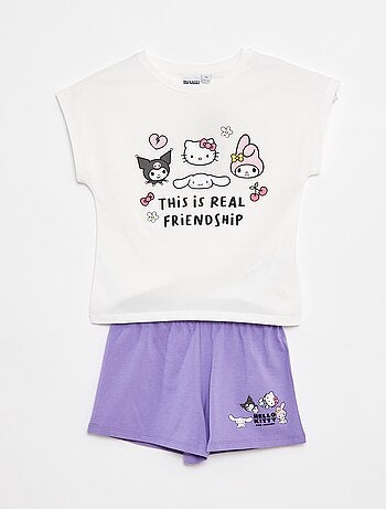 Completo corto t-shirt + shorts 'Hello Kitty' 2 pezzi