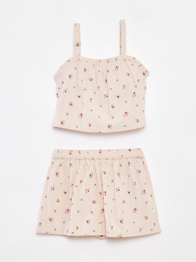 Completo corto top + shorts - 2 pezzi Bianco - Kiabi