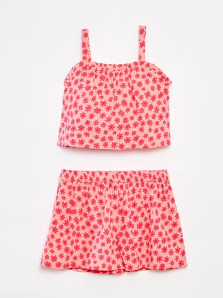 Completo corto top + shorts - 2 pezzi