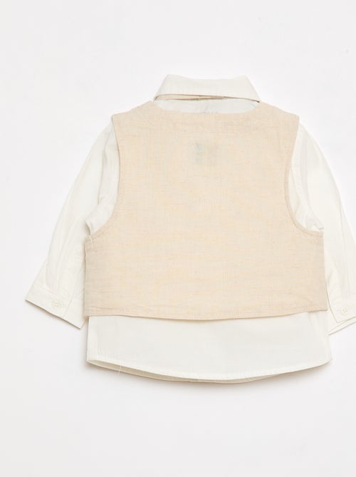 Completo da cerimonia 4 pezzi in cotone e lino - Kiabi