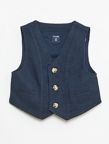 Completo da cerimonia 4 pezzi in cotone e lino