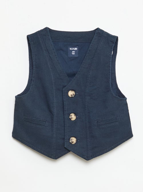 Completo da cerimonia 4 pezzi in cotone e lino - Kiabi