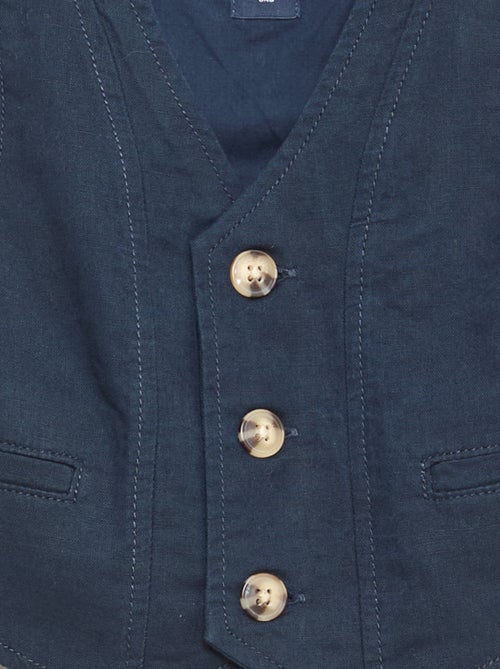 Completo da cerimonia 4 pezzi in cotone e lino - Kiabi